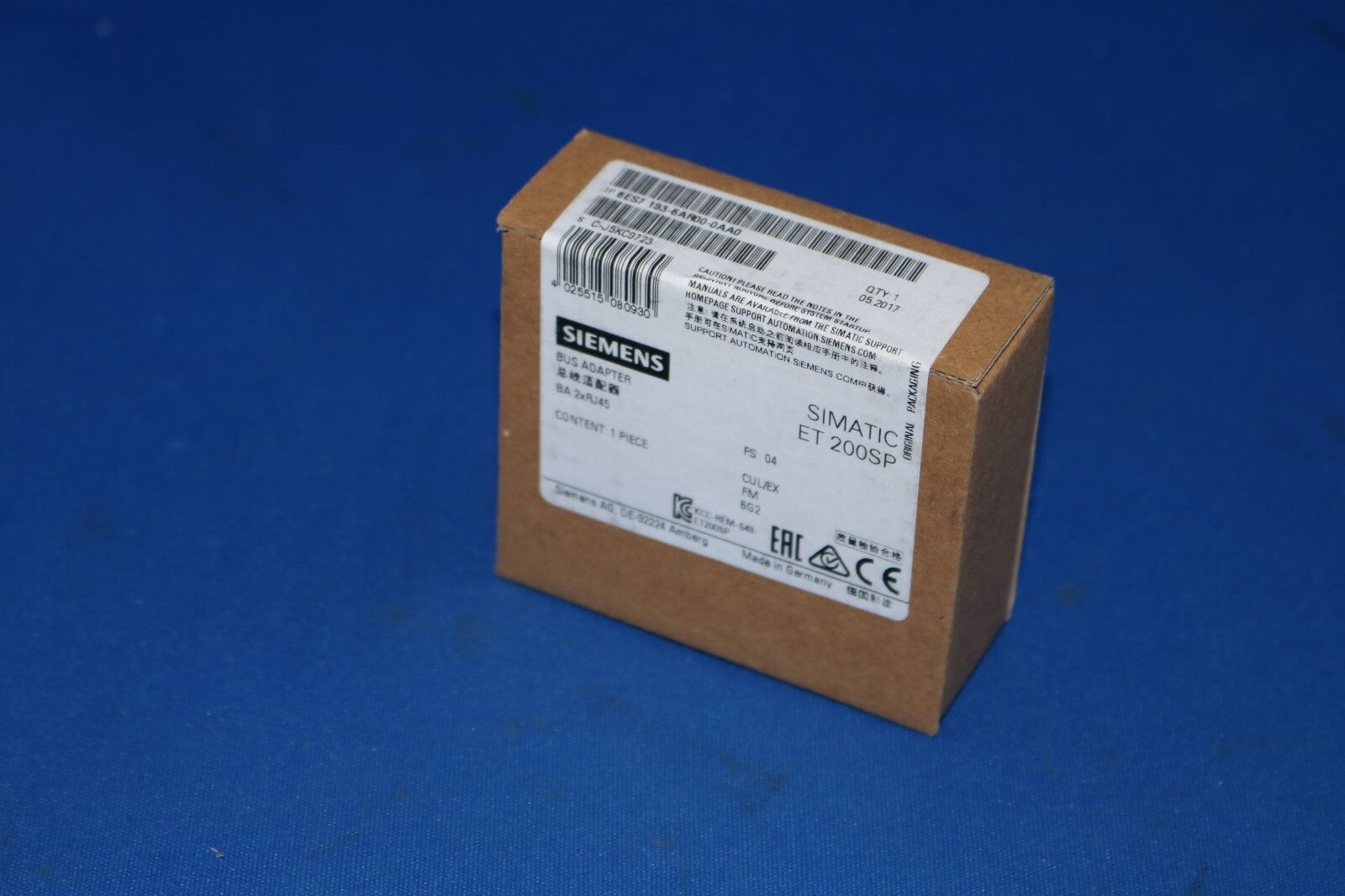 SIEMENS SIMATIC 6ES7193-6AR00-0AA0 ADAPTATEUR BUS BA 2XRJ45 PROFINET ET200SP ...