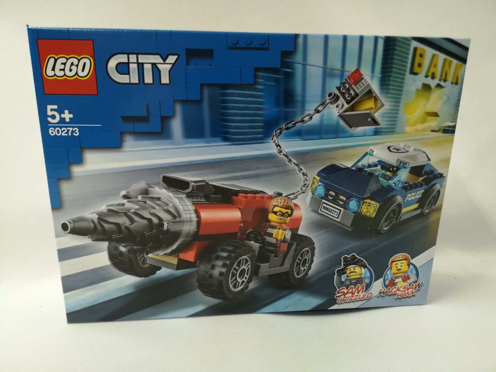 LEGO CITY 60273 - Le cambriolage en foreuse-voiture de police - Neuf et scellée
