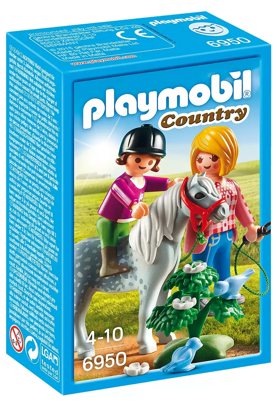 Ref.6950 CAVALIERE AVEC SOIGNEUR ET PONEY - Country