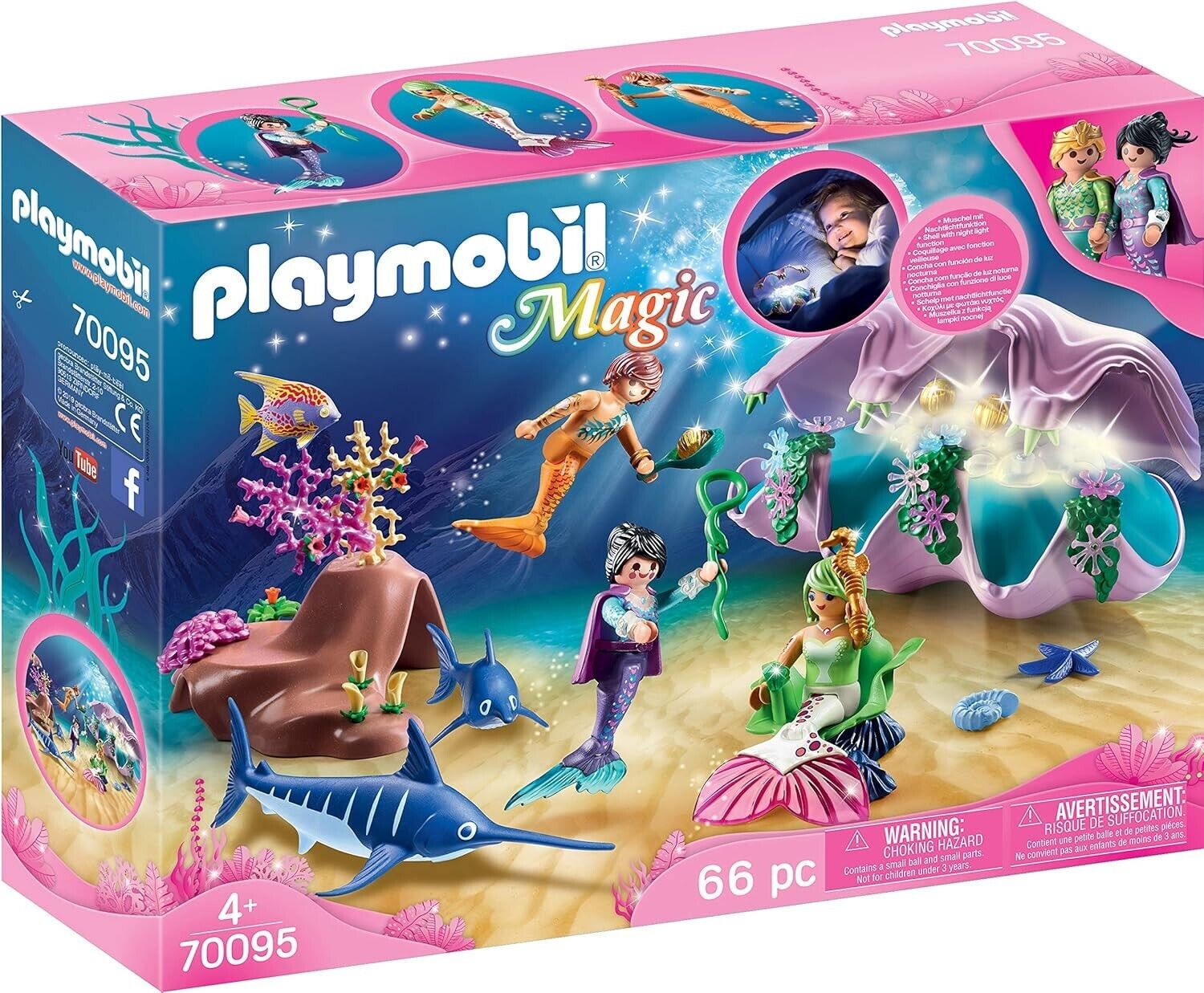 PLAYMOBIL Coquillage Lumineux et sirènes 70095 / Fille Garçon Jeux jouet NOEL