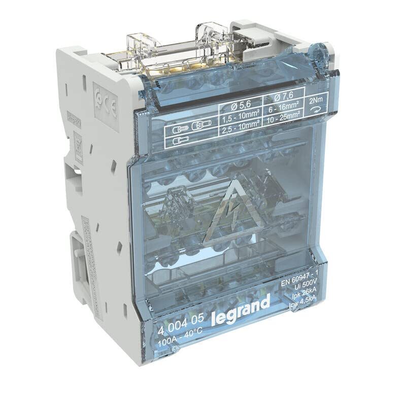 Distributeur modulaire Legrand 400405 4 broches 100a 4 modules