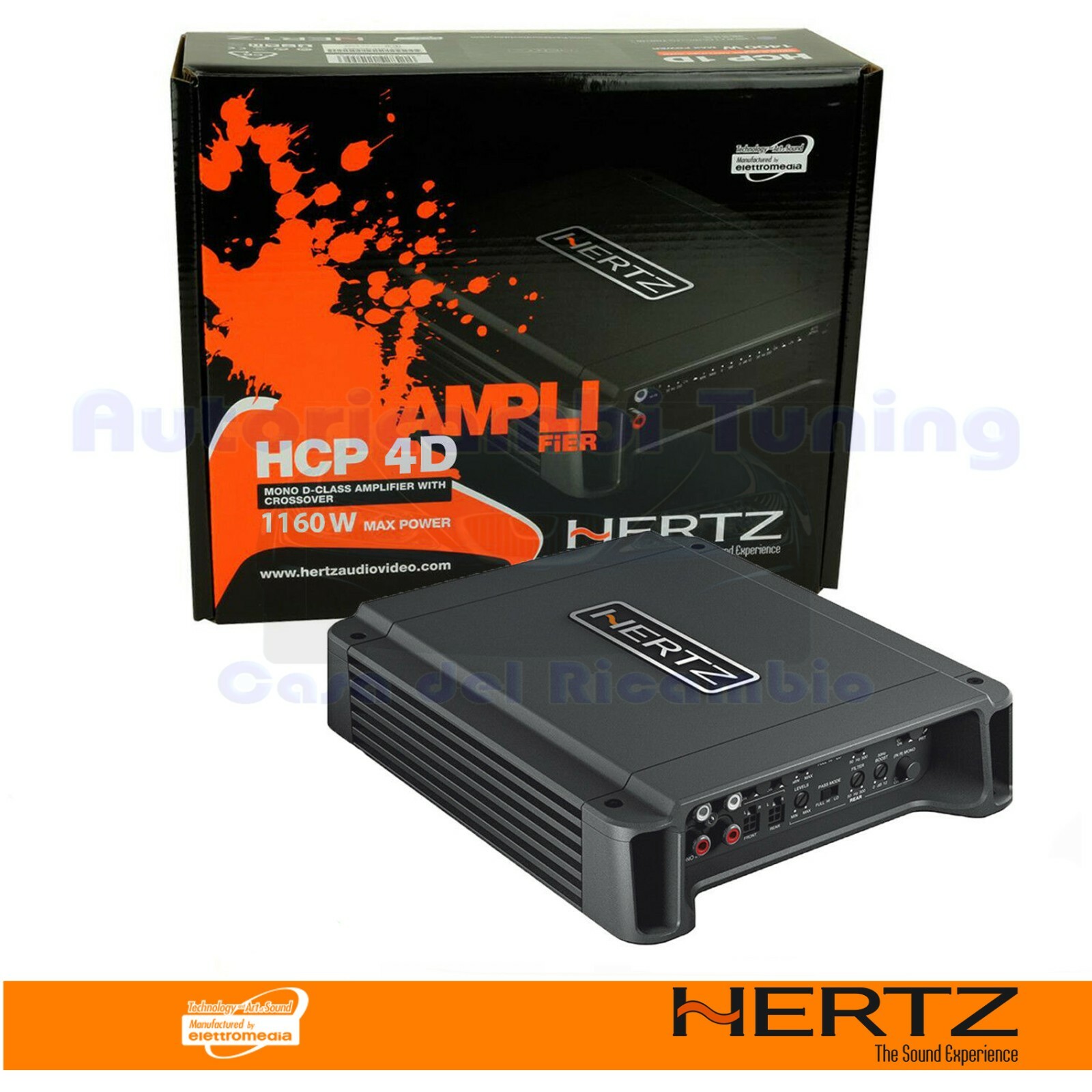 Amplificateur Hertz Compact-Power Classe D HCP 4D 2/3/4 Chaînes 1160W