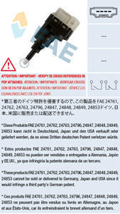 FAE 24761 Interrupteur des feux de freins pour AUDI,SEAT,SKODA,VW