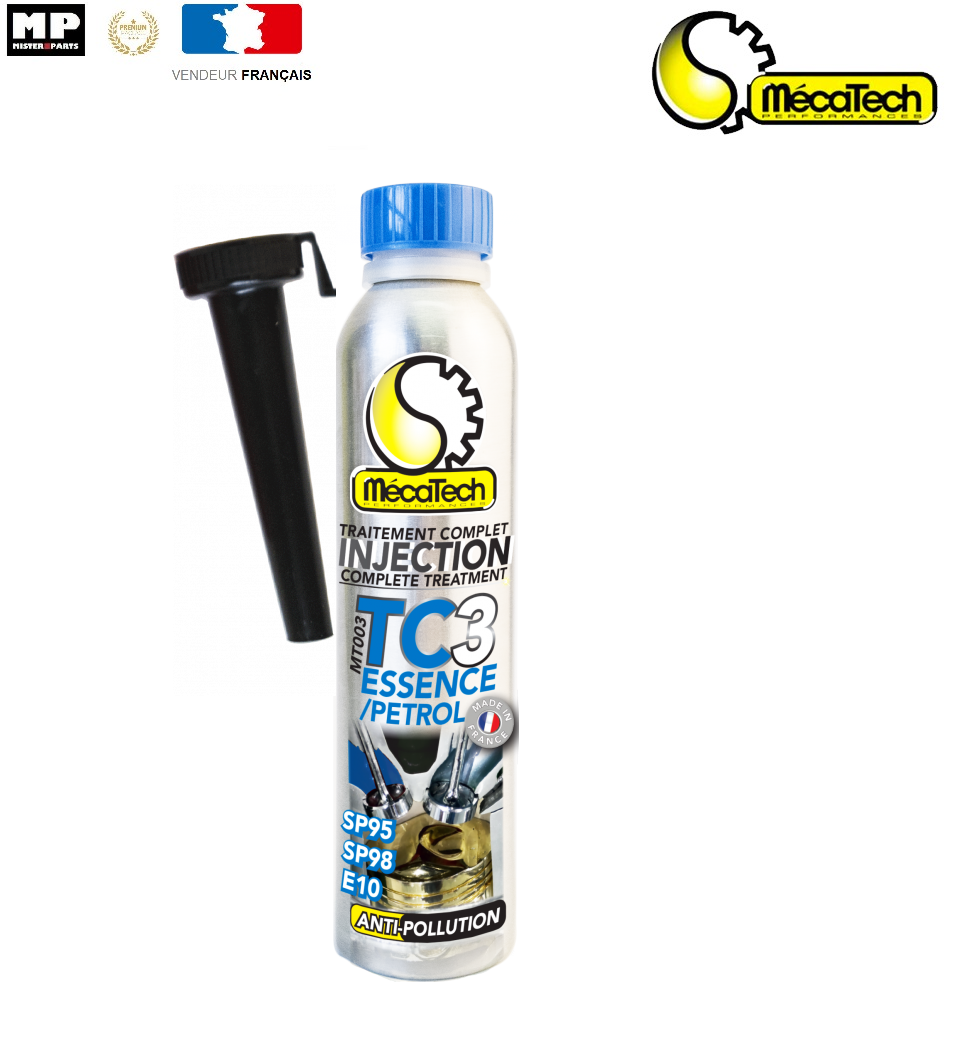 MÉCATECH TC3 Traitement Essence Curatif Nettoyant Injecteurs Gamme PRO MT003