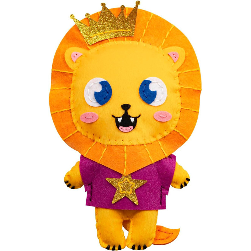 Personnage en feutrine - A coudre - Richard le lion - Kit complet - Dès 6 ans