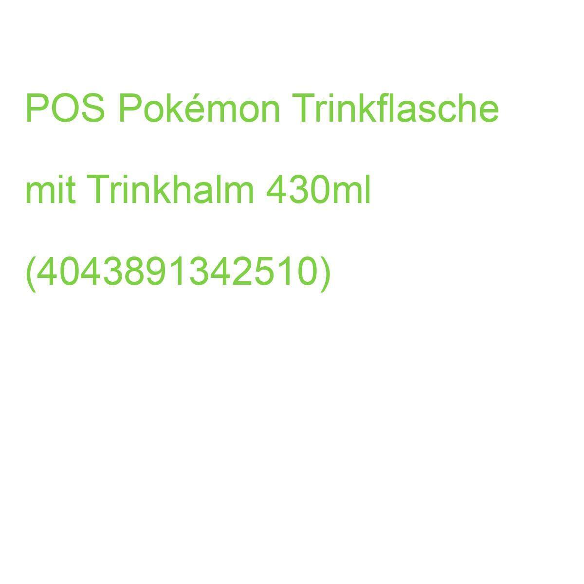 POS Trinkflasche Pokémon mit Trinkhalm 430ml (4043891342510)