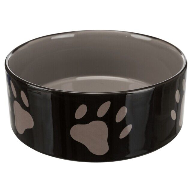 Trixie Zubehör Hundehaltung Keramiknapf mit Pfoten, braun, 1,4l / Durchm. 20 c