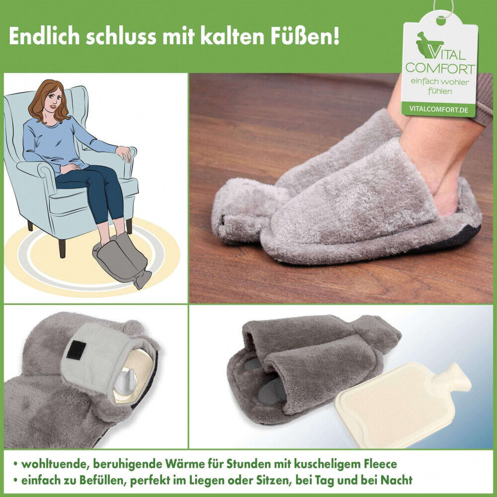 Vital Comfort Fußwärmer inkl. Wärmflasche, grau