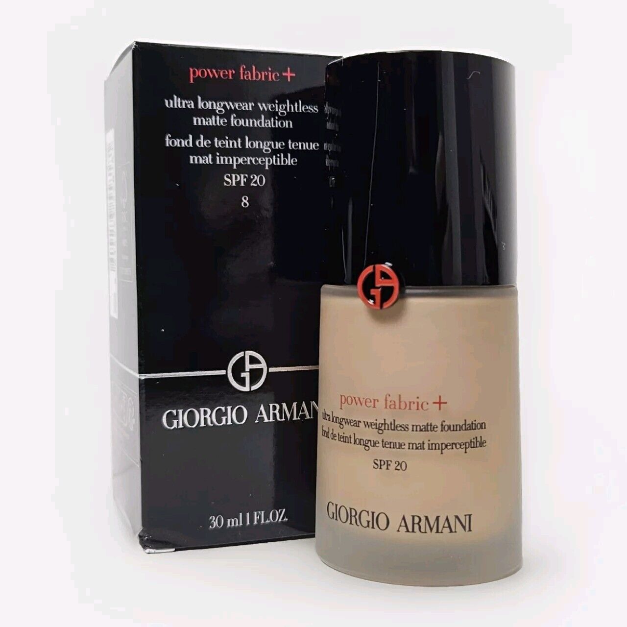 Giorgio Armani Power Fabric Foundation ( Farbe 8 ) 30 ml Neu & Ovp