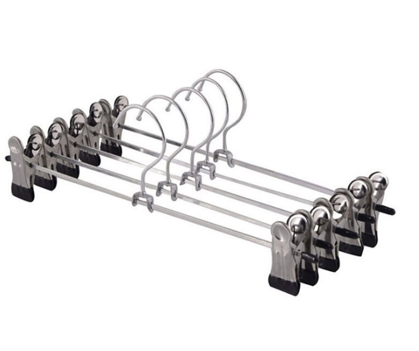 10 BAYLI Hosenbügel Kleiderbügel Klammerbügel Rockbügel Hosenspanner Metallbügel