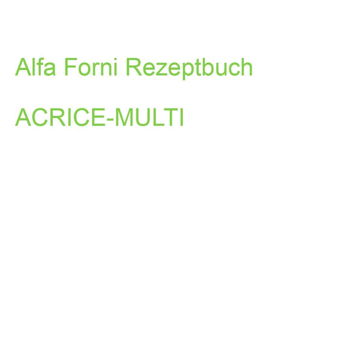 Alfa Forni Rezeptbuch ACRICE-MULTI (8056471415036)