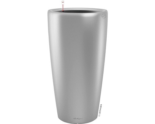 Pflanzvase Lechuza Rondo Ø 40 cm H 75 cm silber inkl. Erdbewässerungsystem Pflan