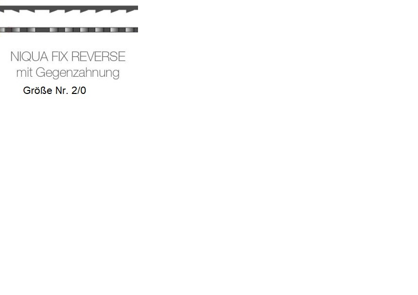 NIQUA FIX REVERSE  Größe 2/0 (Dutzend) Laubsägeblätter Dekupiersägeblatt
