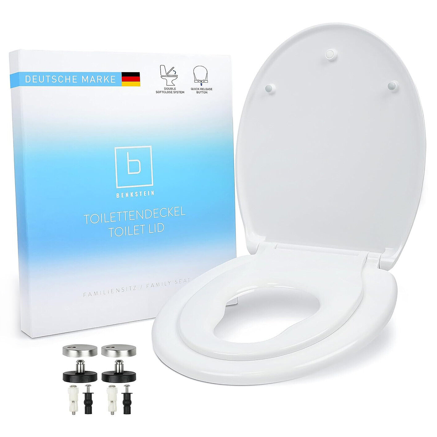 Benkstein Toilettendeckel WC Sitz Automatik Toilettensitz Kinder Einsatz