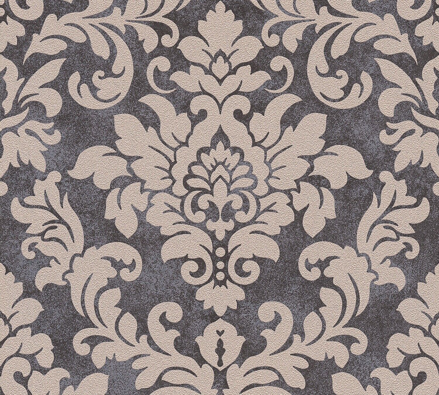 Livingwalls Vliestapete Trendwall Barocktapete beige metallic schwarz 372704