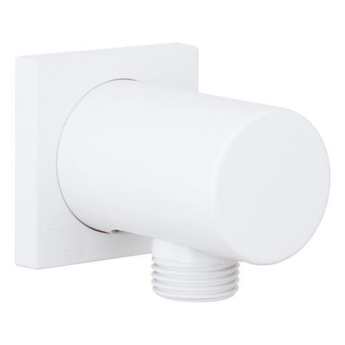 Grohe Rainshower Wandanschlussbogen mit eckiger Rosette (moon white), 27076