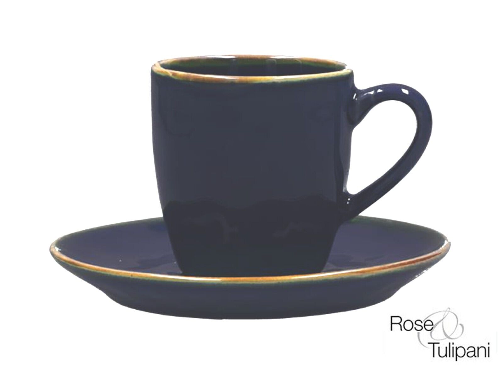 2teil Set Espressotasse mit Untertasse Blue Cobalto Blau Espresso Tasse 90ml