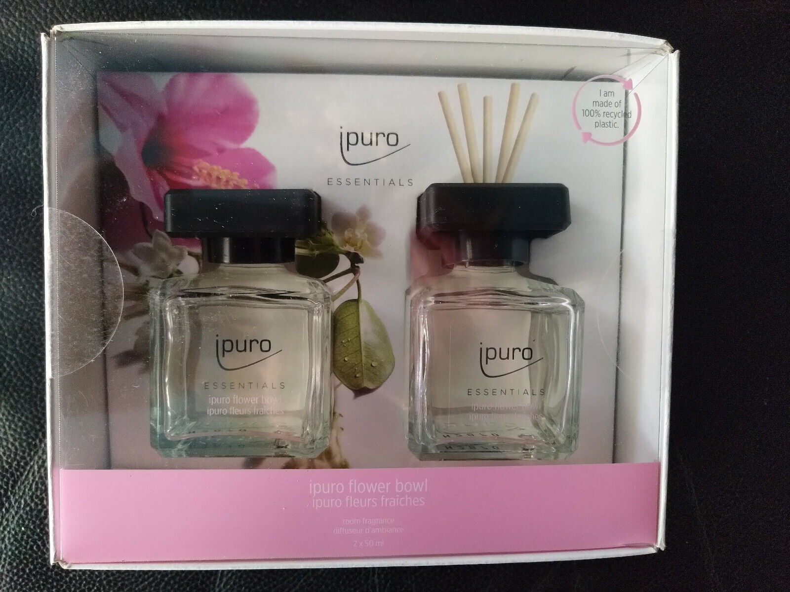 ipuro ESSENTIALS Raumduft Set Flower Bowl 2 x 50ml Lufterfrischer Duftstäbchen