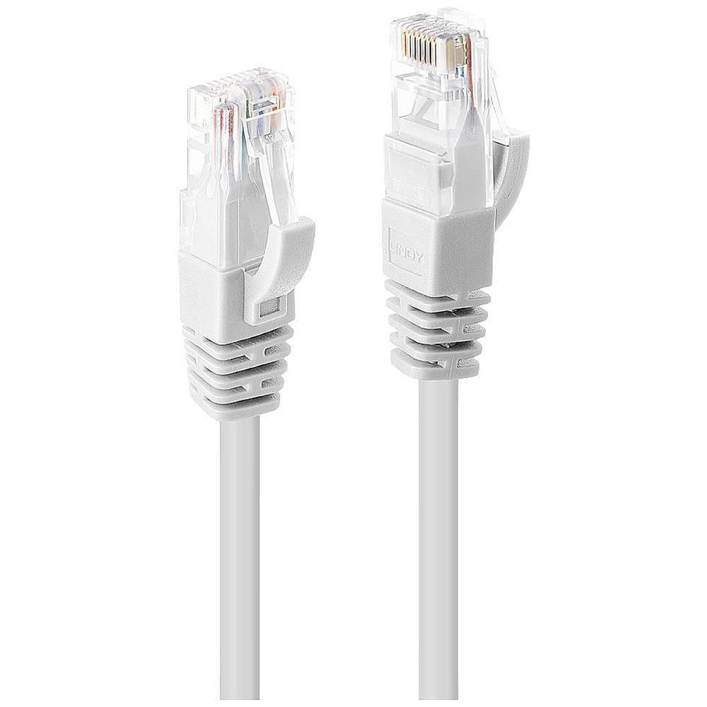 LINDY 48094 RJ45 Netzwerkkabel, Patchkabel CAT 6 U/UTP 3.00 m Weiß 1 St.