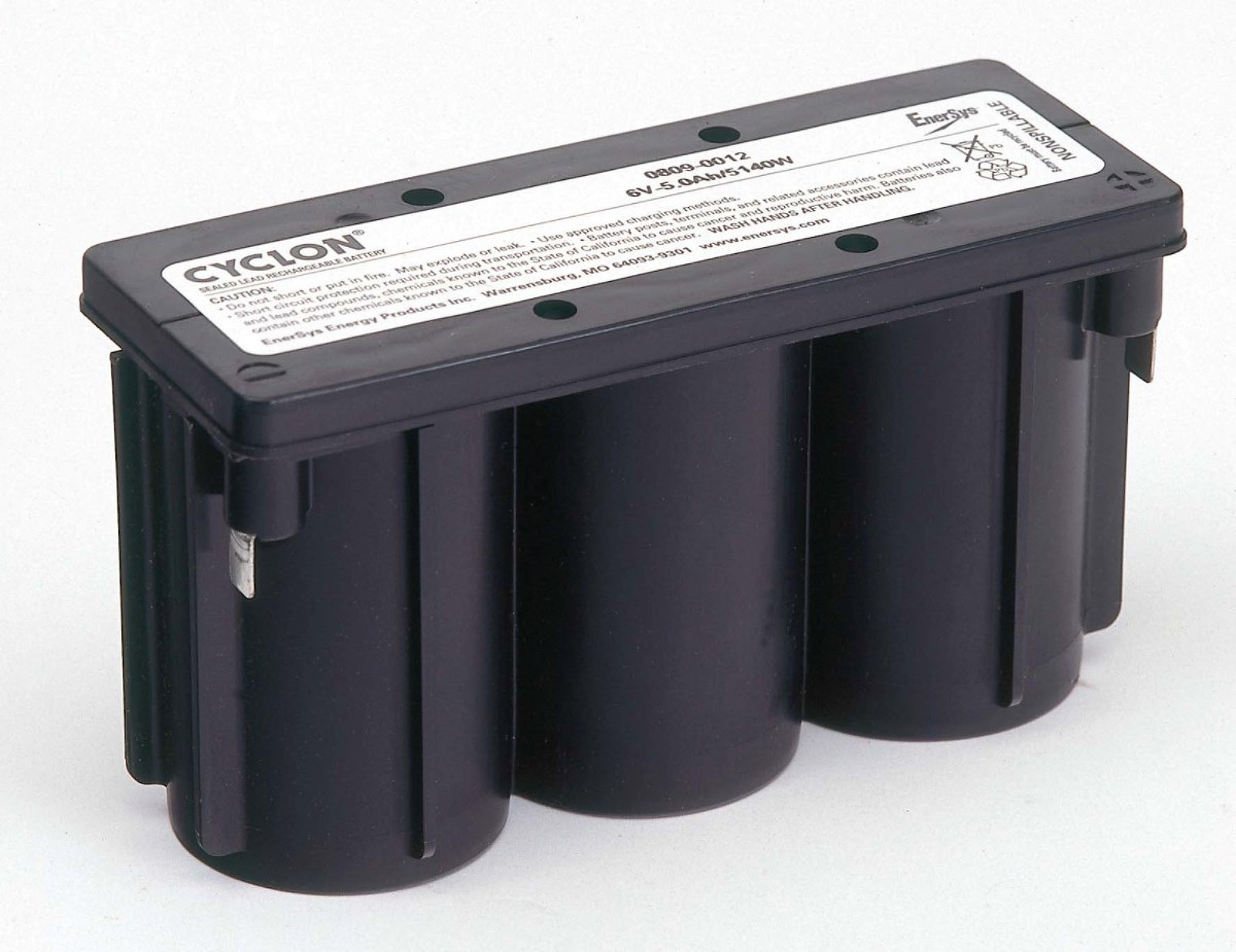 Enersys / Hawker Bleiakku, Monoblock (X Cell 1x3) Cyclon 0809-0012 6V 5,0Ah 6V 5