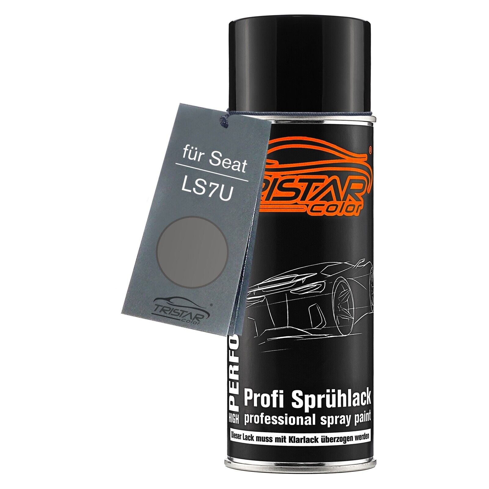 Autolack Spraydose für Seat LS7U Gris Sombra Metallic Basislack Sprühdose 400ml