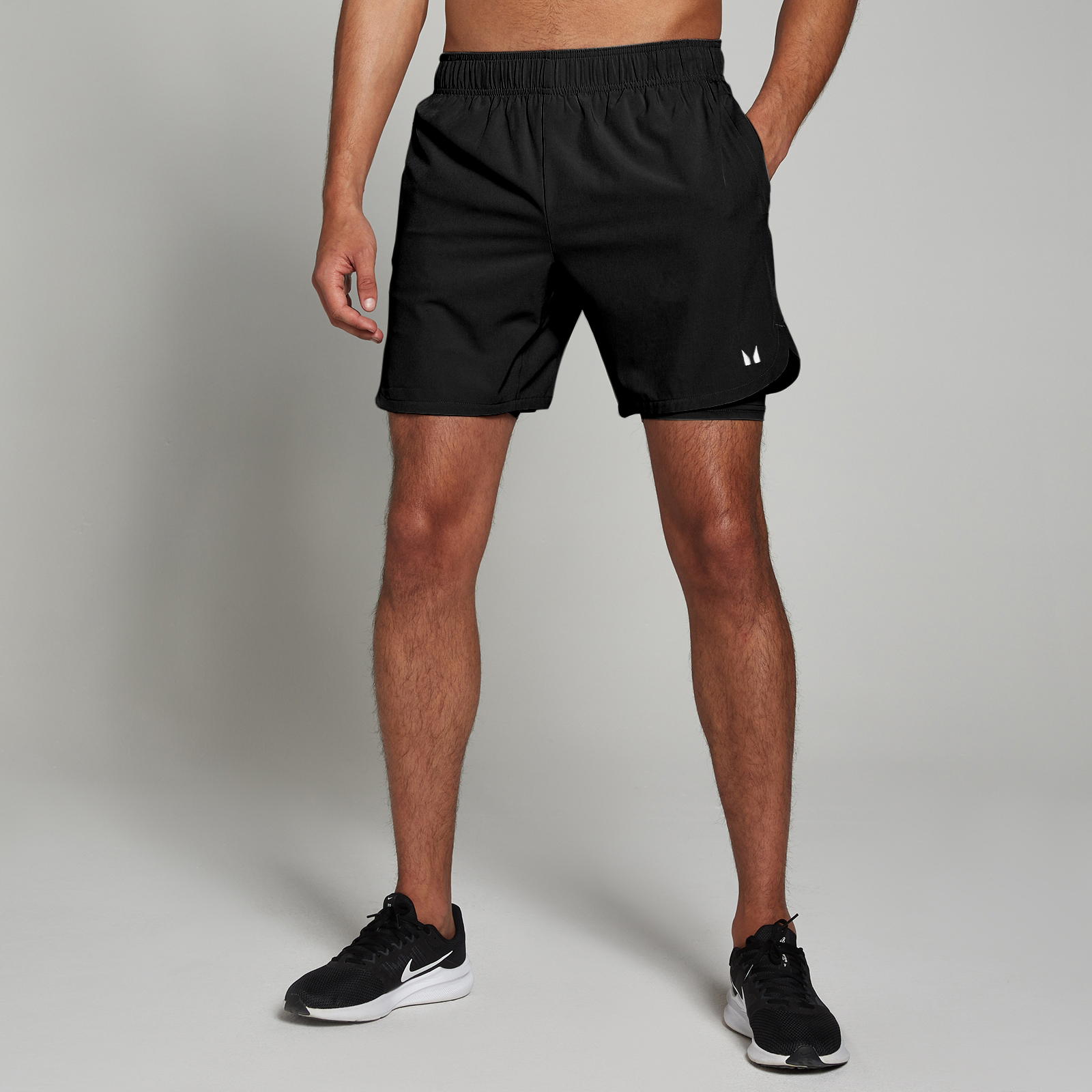 MP Herren 2-in-1-Trainingsshorts — Schwarz - S