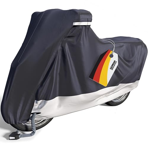 Velmia Motorrad Abdeckplane I Motorradabdeckung Extrem Hitzebeständig Bis 300° I Motorrad Abdeckplane, Winterfest Für In- & Outdoor, Abdeckplane Motor