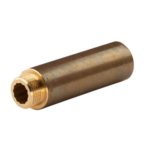 Messing Gewinde-Fitting Hahnverlängerung Ig/Ag 1/2' (Dn 15) Länge 80 Mm - Schwere Ausführung
