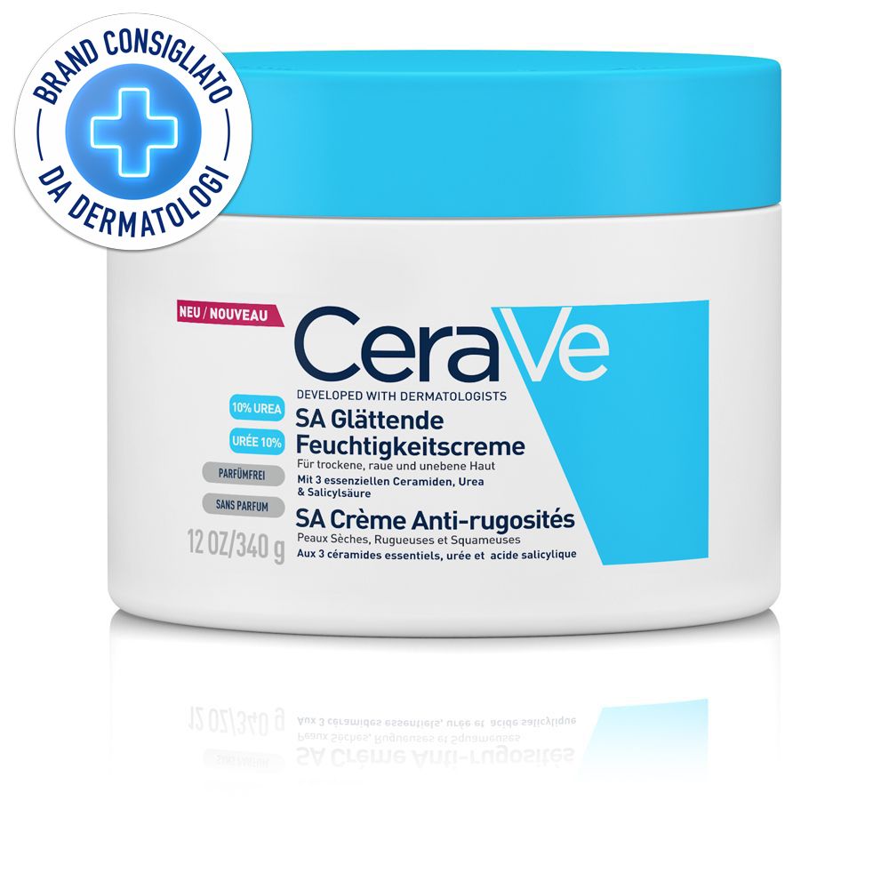 CeraVe SA Crema levigante 10% UREA per pelle molto secca, ruvida e scr