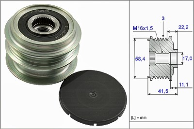 Schaeffler Ina Generatorfreilauf [Hersteller-Nr. 535026910] für Dacia, Renault