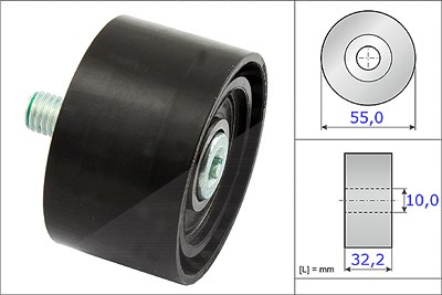Schaeffler Ina Umlenk-/Führungsrolle, Keilrippenriemen [Hersteller-Nr. 532065910] für BMW