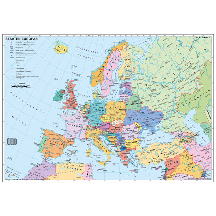 Staaten Europas - Handkarte
