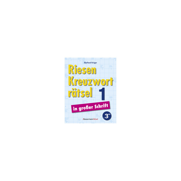 Eberhard Krüger: Riesen-Kreuzworträtsel in großer Schrift 1 - Taschenbuch