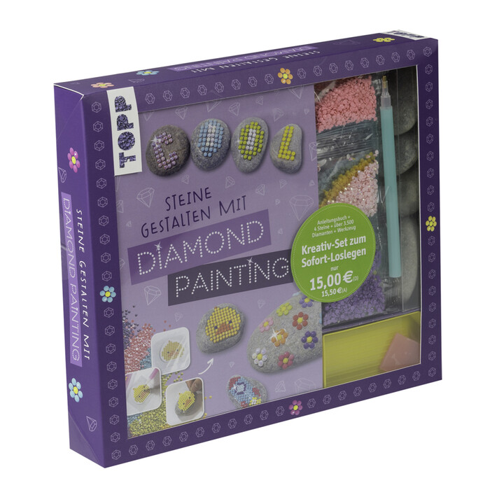 TOPP Kreativ-Set Steine gestalten mit Diamond Painting
