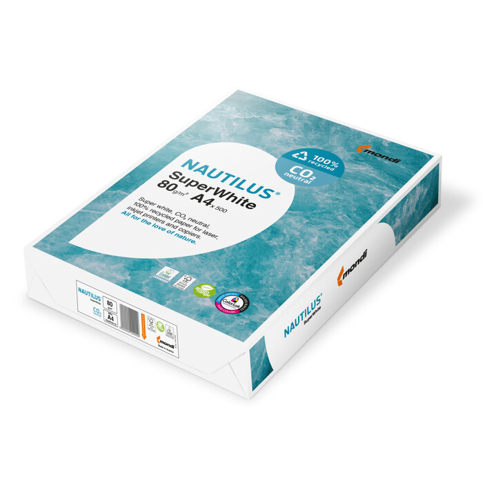 NAUTILUS Kopierpapier A4 Super White 500 Blatt weiß