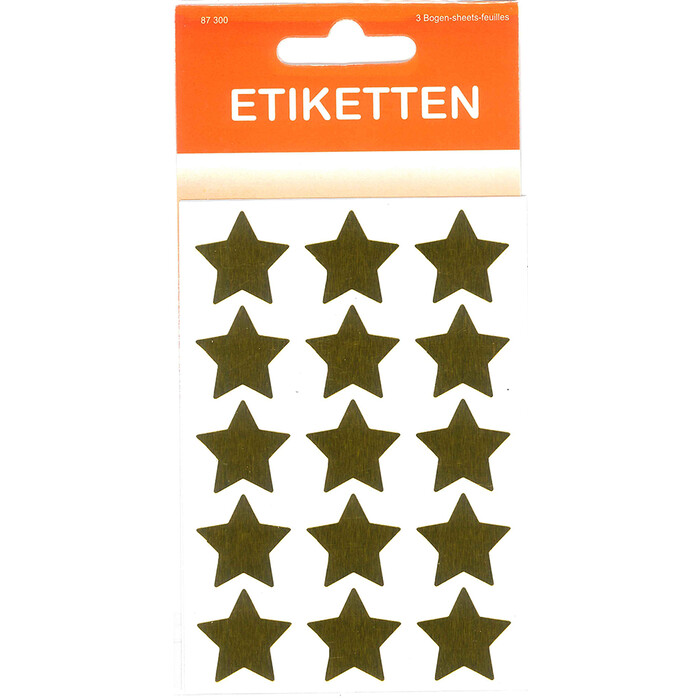 Sticker Sterne 45 Stück gold