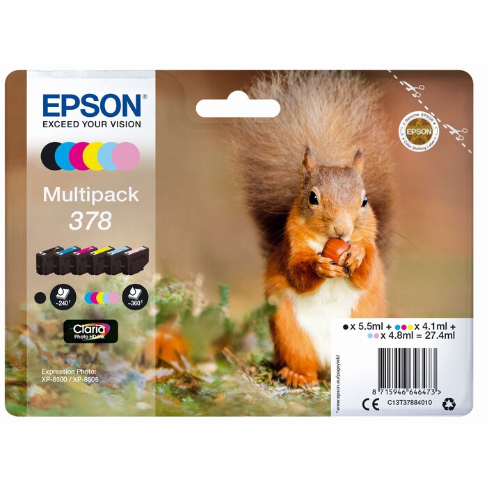 Epson Clara Photo HD Ink Multipack Nr.378 1x6