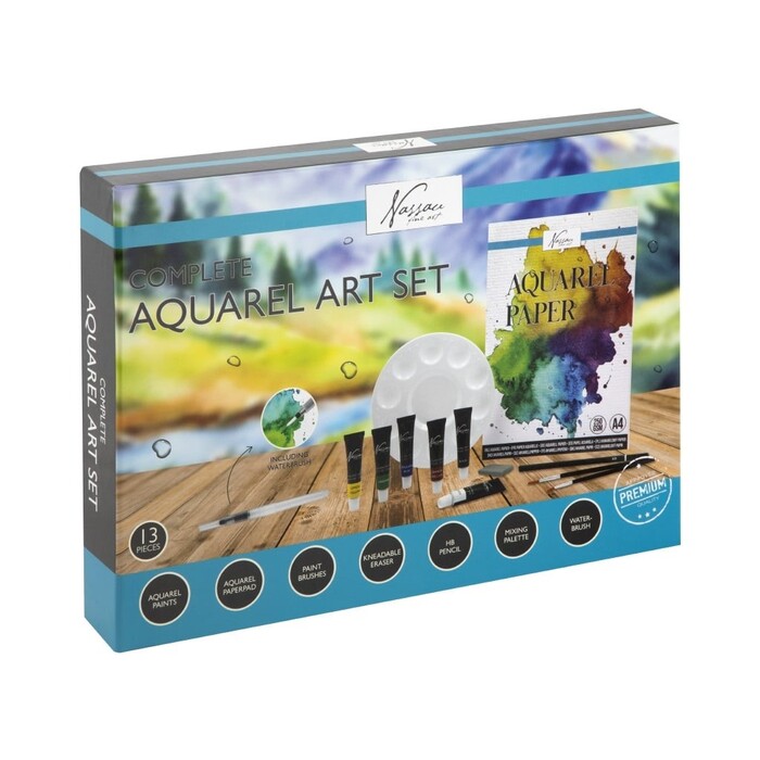 NASSAU Künstler-Set Aquarell 13-teilig