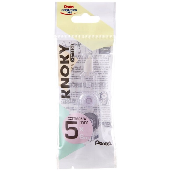 PENTEL Nachfüllkassette für Korrekturroller Knoky 6 m x 5 mm