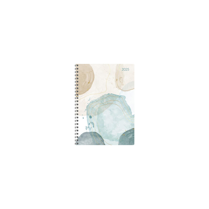 Ladytimer Watercolor mit Spiralbindung bunt 2025