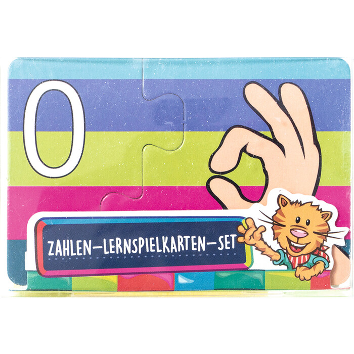 Zahlen-Lernspielkarten-Set 42 Teile bunt