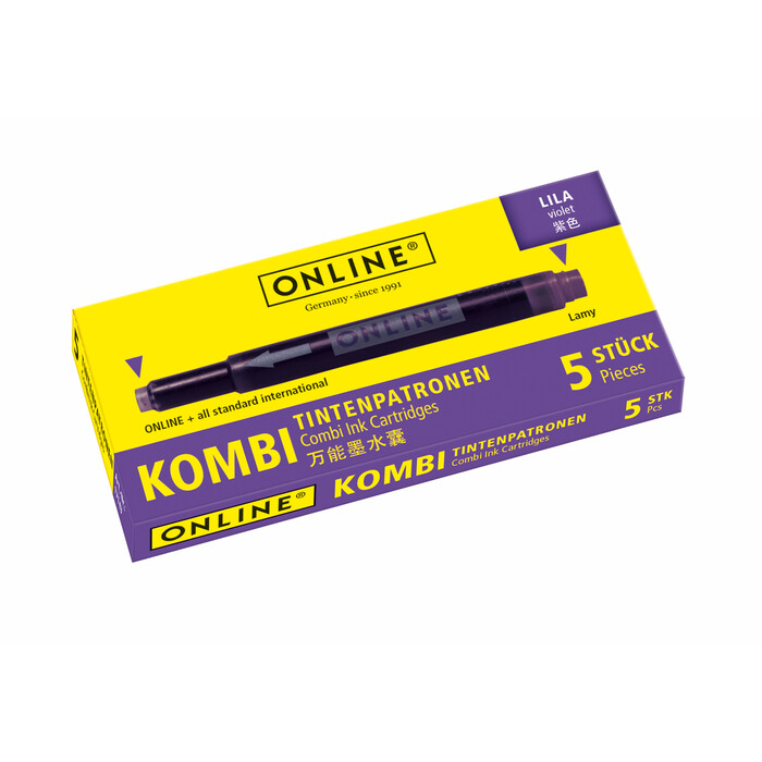 ONLINE Kombipatronen lang 5 Stück lila