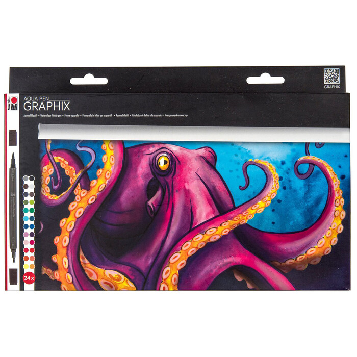 MARABU Graphix Aquarellstifte-Set Octopy 24 Teile mehrere Farben