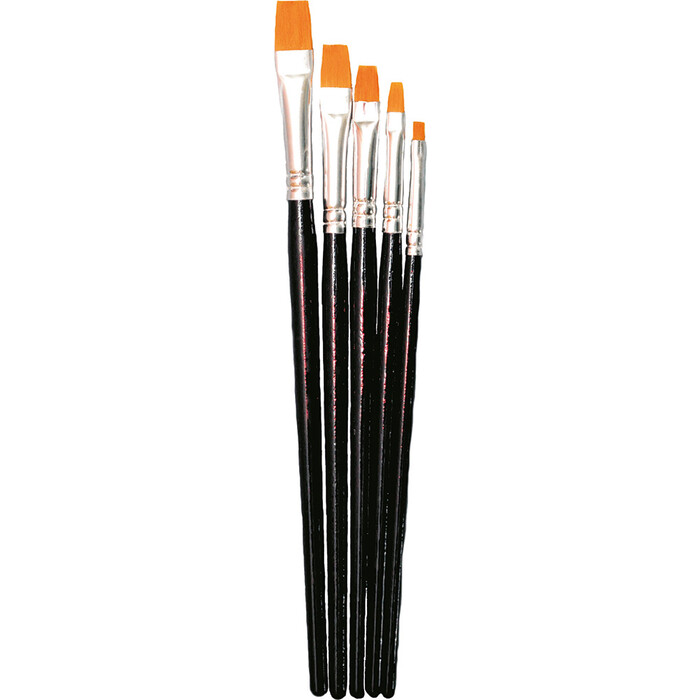 ELCO-PINSEL Flachpinsel-Set 5 Teile schwarz