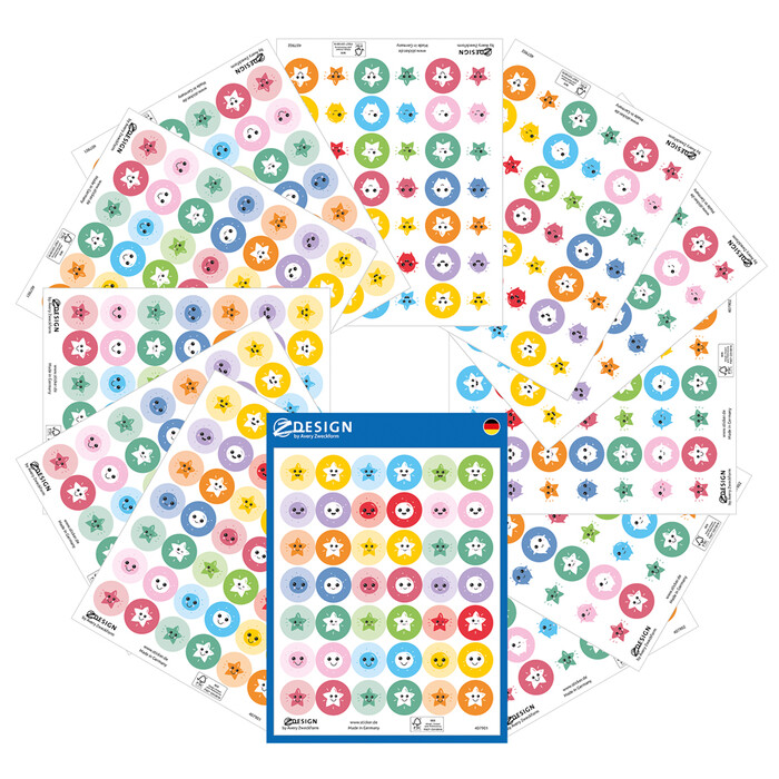AVERY Zweckform Belohnungssticker-Set Motivation 504 Stück bunt