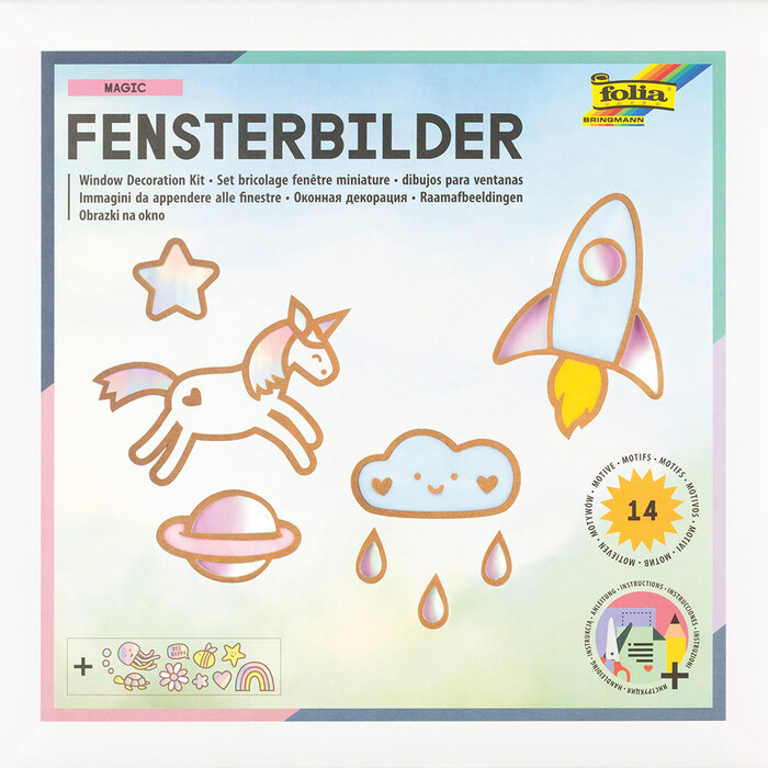 FOLIA Fensterbilder-Set Magic 14 Motive mehrere Farben