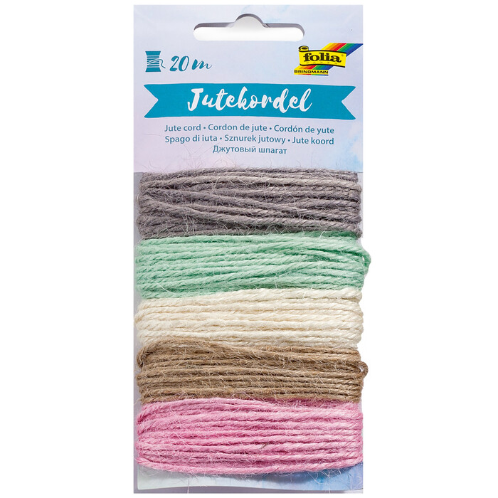 FOLIA Jutekordel 5 x 4 m mehrere Farben