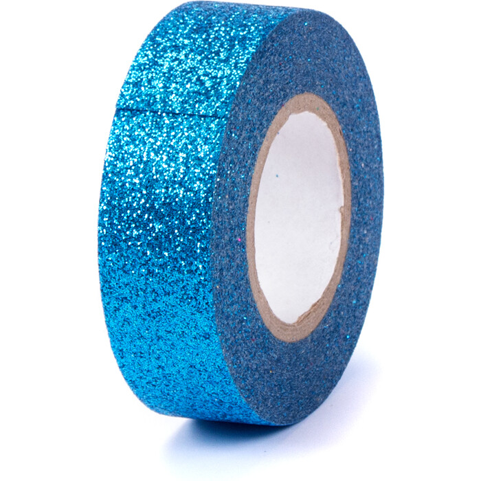 Washi Tape Glitzer 15 mm x 5 m blau