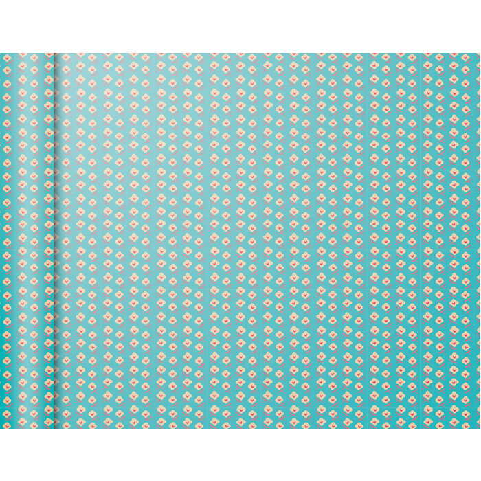 Geschenkpapier Blaue Blumen 5 x 0,35 m 80g Tiny Rolls