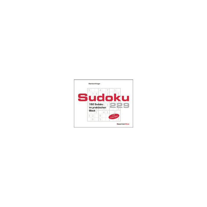 Eberhard Krüger: Sudokublock 229 - Taschenbuch